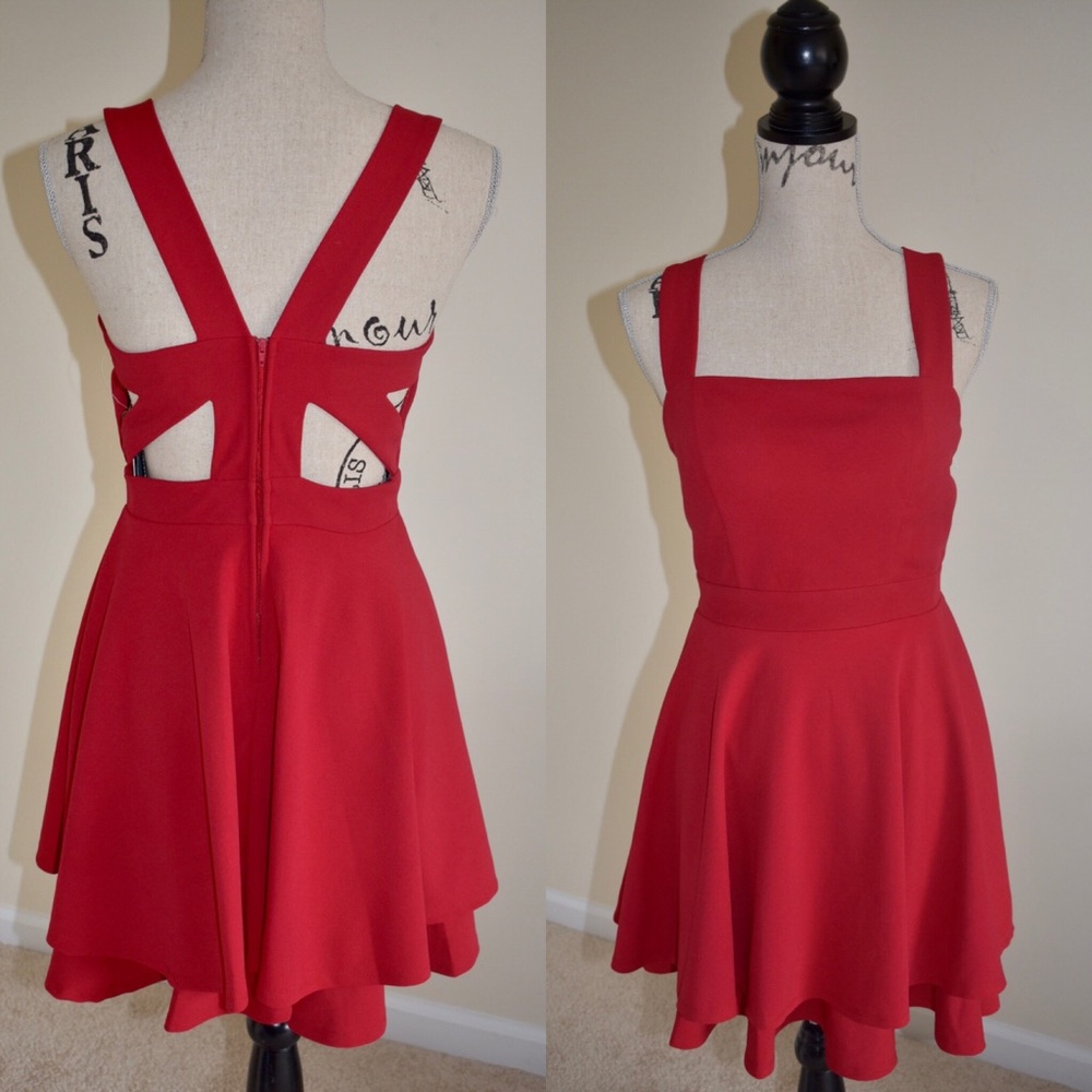 Love, Nickie Lew Strap Back Skater Dress